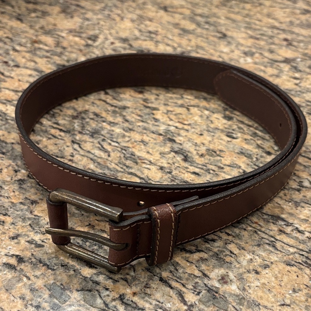 Genuine Leather Timberland Dark Brown Women's Belt size 26-28” (small)